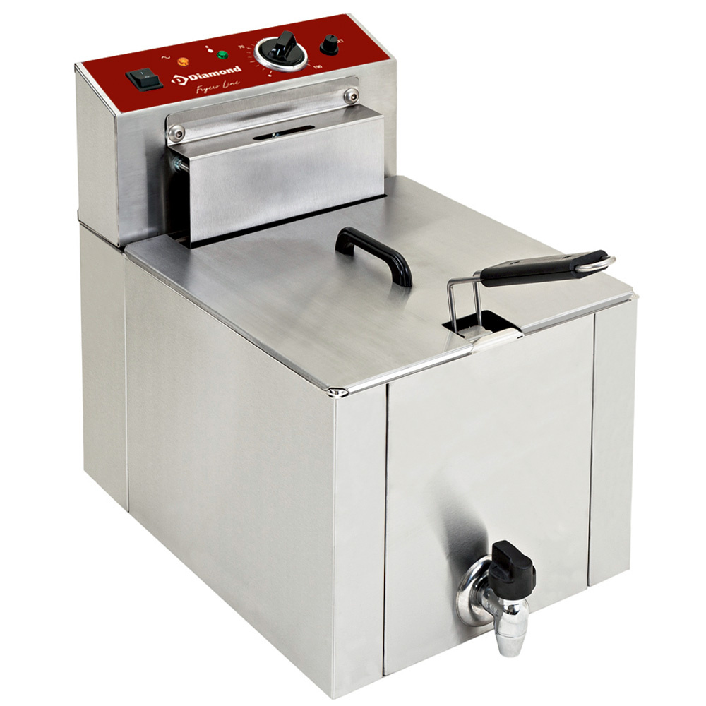 F12TR/SP Friteuse de table électrique "S-POWER" 12 litres + robinet