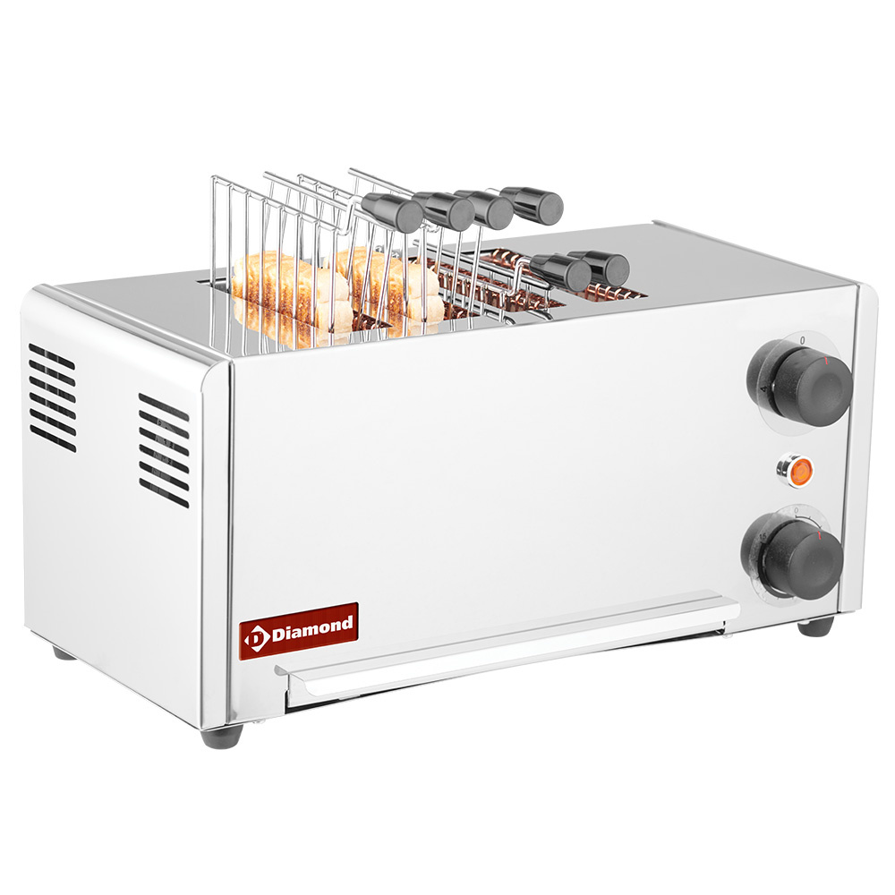 D4CM-XP Toaster (croque-monsieur) électrique 4 pinces - Acier inox.