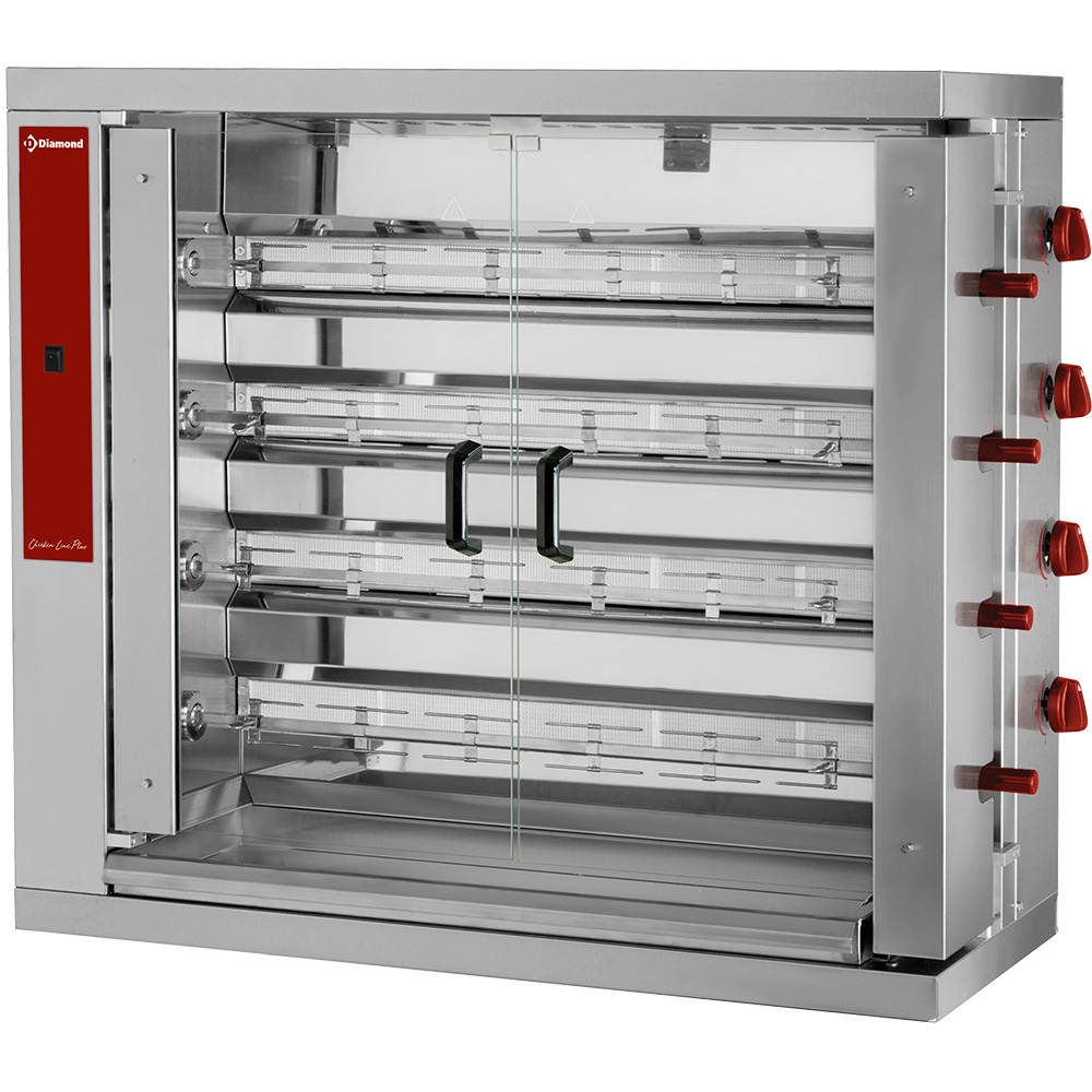 RVG/4-CM Rôtissoire gaz 4 broches (24 poulets)