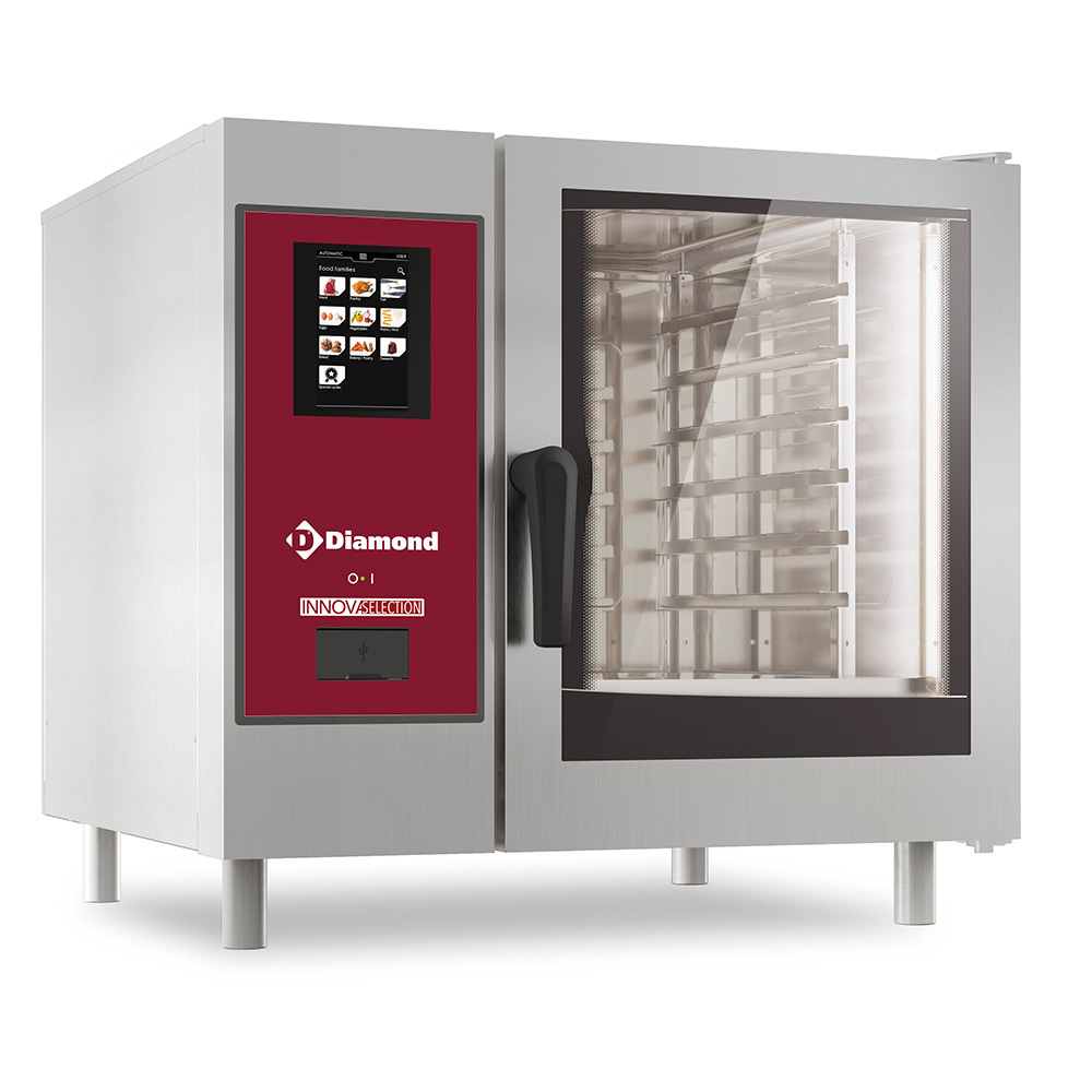 SBET/XC-06 Four électrique "TOUCH" vapeur boiler et convection 6xGN1/1+ Cleaning