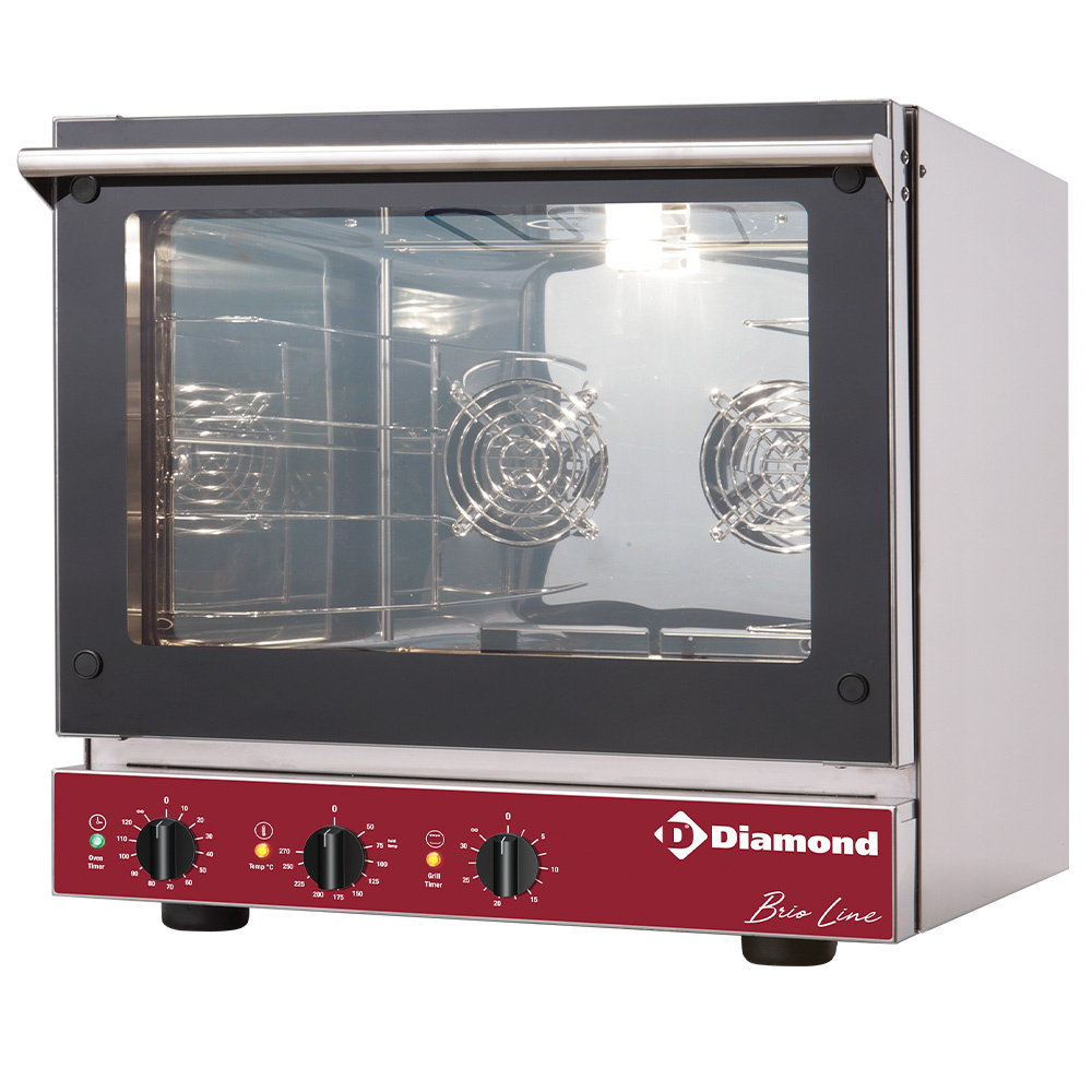BRIO43S/X-B Four électrique à convection, 4x 460x340 mm + salamandre