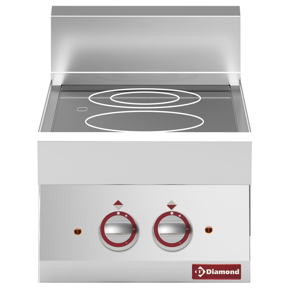 E65/2VC4T-N Cuisinière électrique vitrocéramique 2 foyers -Top-