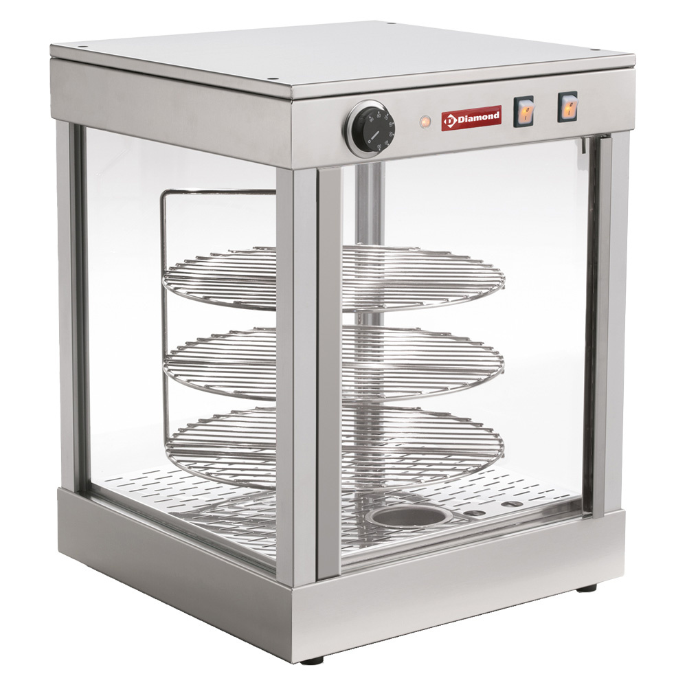 PIZZA/D42 Vitrine chauffante rotative D.420 mm