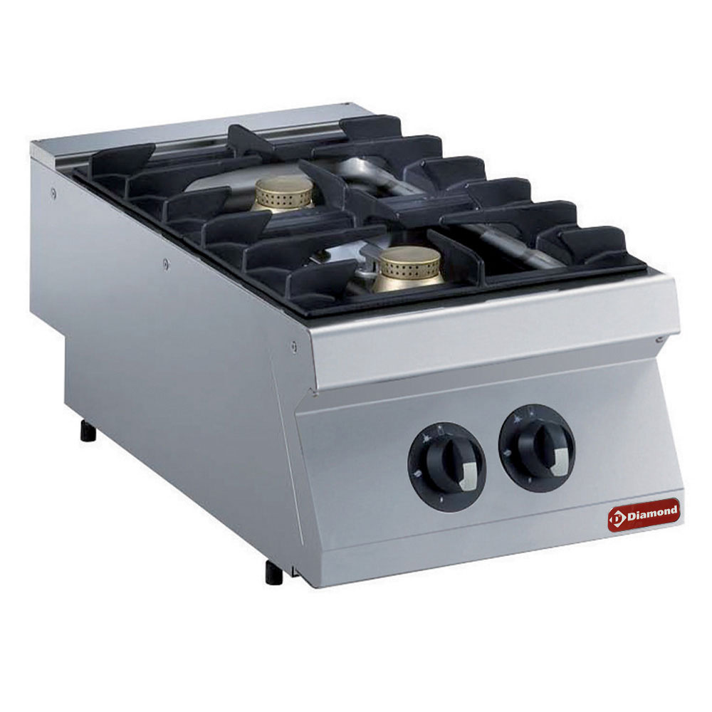 G17/2F4T-N Cuisinière gaz 2 feux, 2x 5,5 kW -TOP-