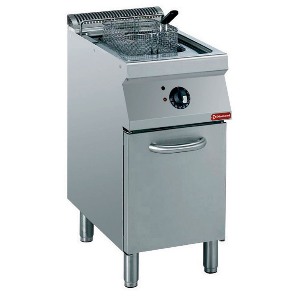 E17/F15A4-230/3--N Friteuse électrique cuve en "Y" 15 litres, éléments extérieurs sur armoire