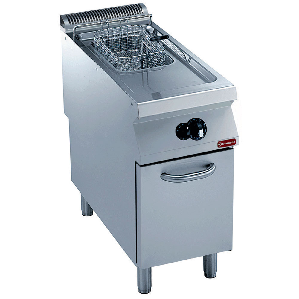 G22/F15A4-N Friteuse gaz 1 cuve "Y" 15 litres, brûleurs extérieurs, sur meuble