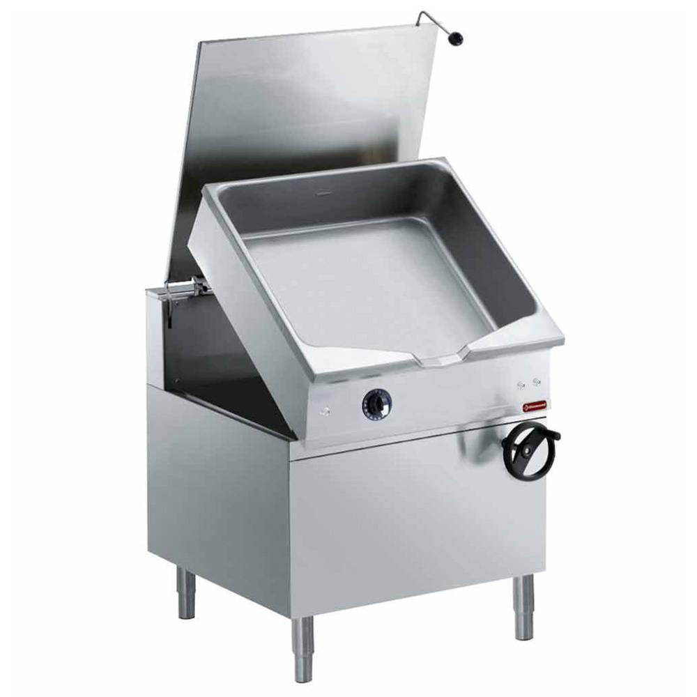 G22/BA12C-N Sauteuse gaz basculante autom., cuve en "Duomat" 100 litres, sur meuble