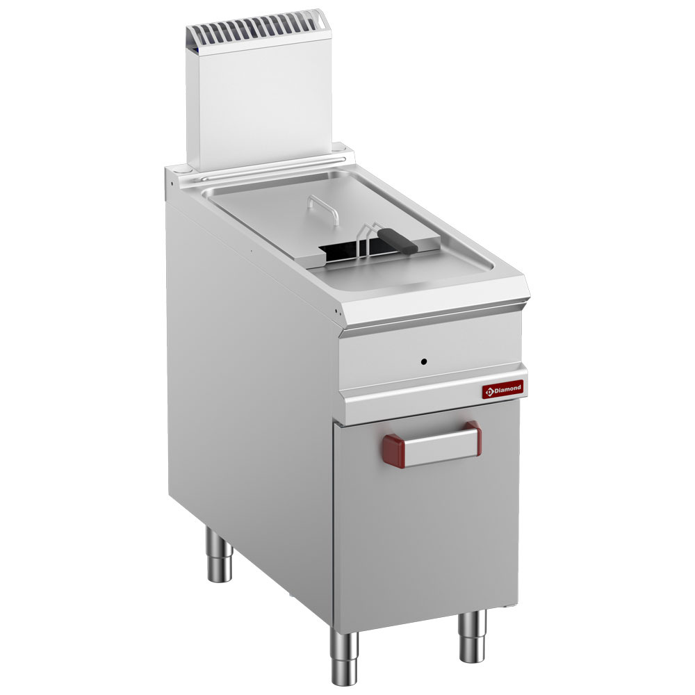 G9/F18A4-N Friteuse gaz 1 cuve 18 lit. (18 kW) sur meuble fermé