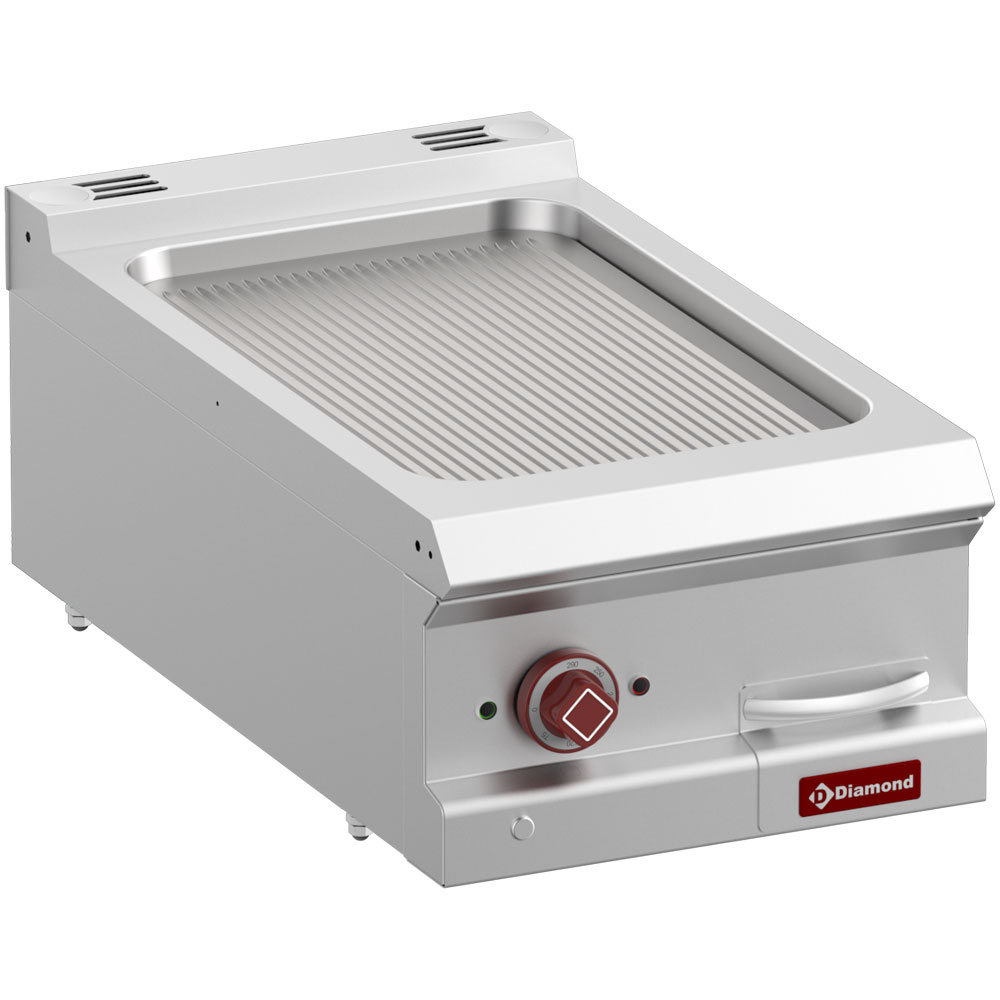 E7/PR4T-N Plaque de cuisson électrique rainurée, module 1/2 -Top-