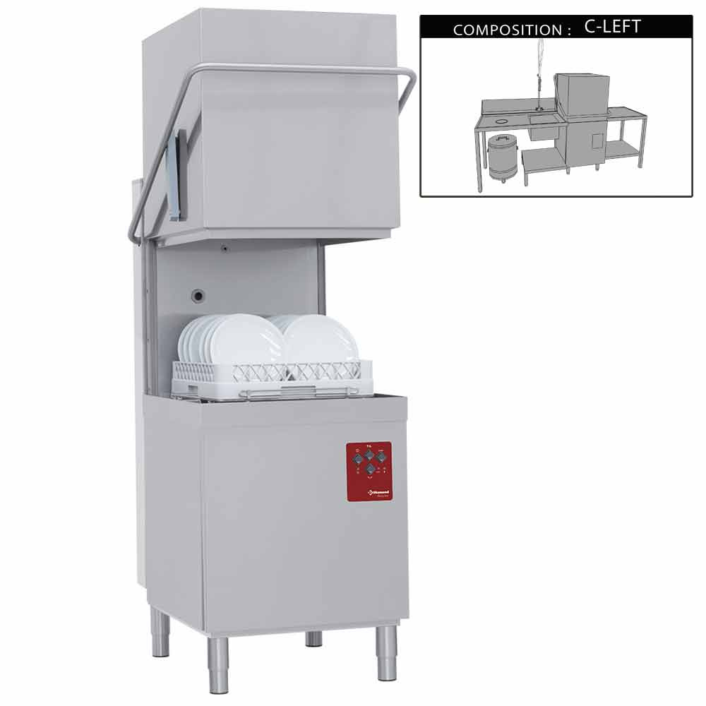 DCS9/6/C-S Lave-vaisselle à capot complet, compose de :