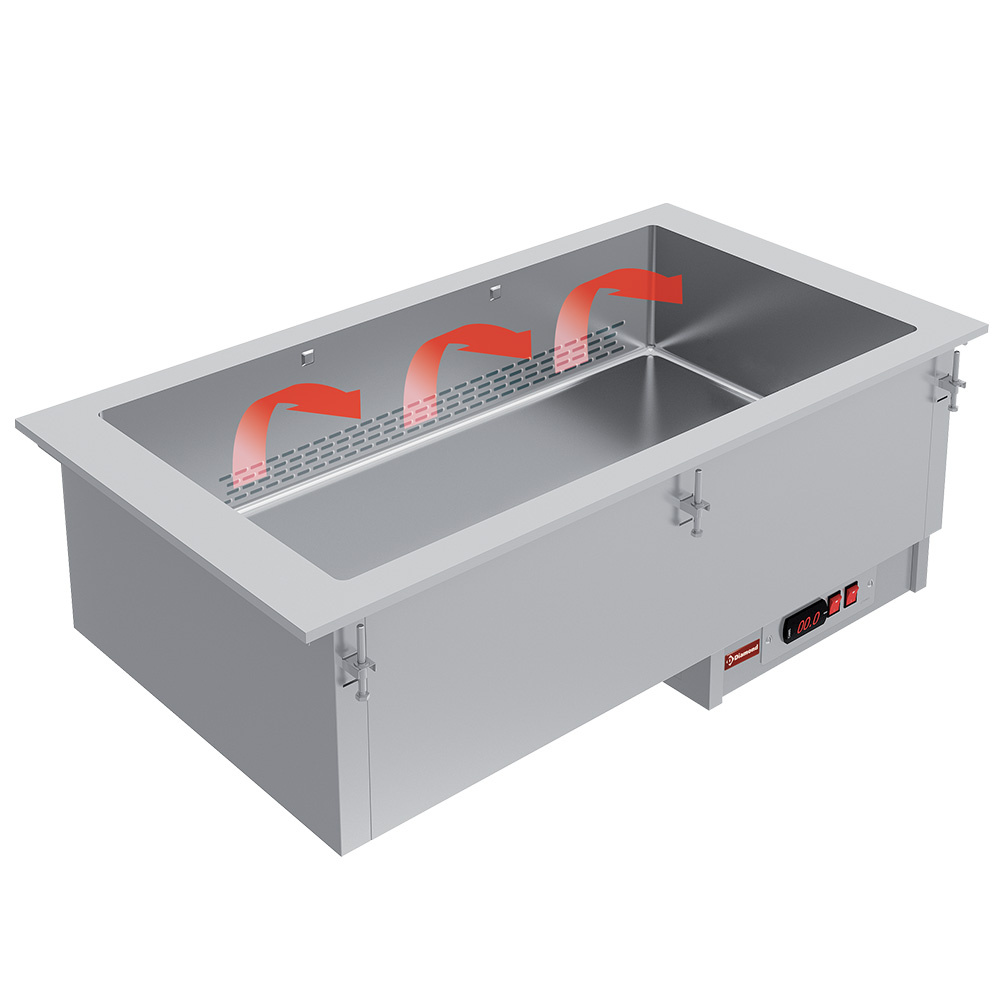 IN/BX08-PSC Elément bain-marie 2 GN 1/1 - à sec - ventilé