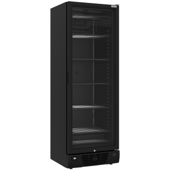 Drink display positive ventilated, 804 liters, 2 swing doors, BLACK