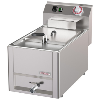 Electric table top fryer 2x 8 liters + tap