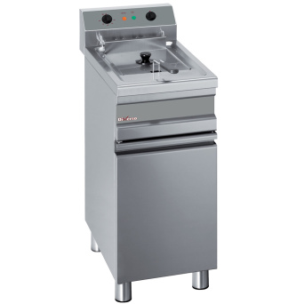 Double electric griddle, 1/2 grooved 1/2 smooth -Top-