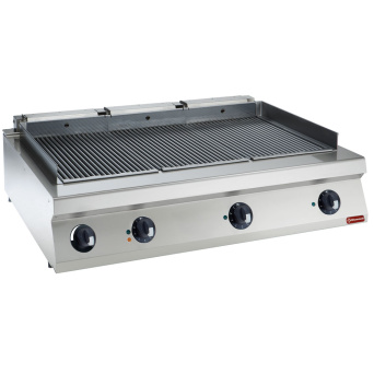 [10234] Tilting electric bratt pan, stainless steel tank 120 liters, on cupboard