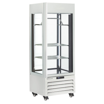 [10364] Fully glassed showcase" 440 Lt., 1 level + 4 shelves, ventilated - WINE - WHITE