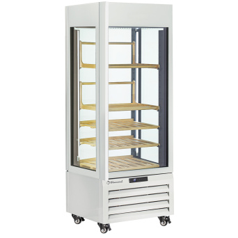 [10376] Fully glassed showcase" 600 Lt., 1 level + 4 shelves, ventilated - WINE - BLACK