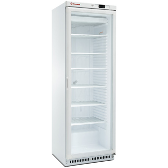 [10406] Static freezer, glass door, 525 liters, GN2/1+600x400, stainless steel