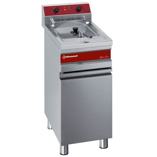 [11652] WR-EF14-E1 Friteuse électrique 1 cuve 14 litres sur armoire