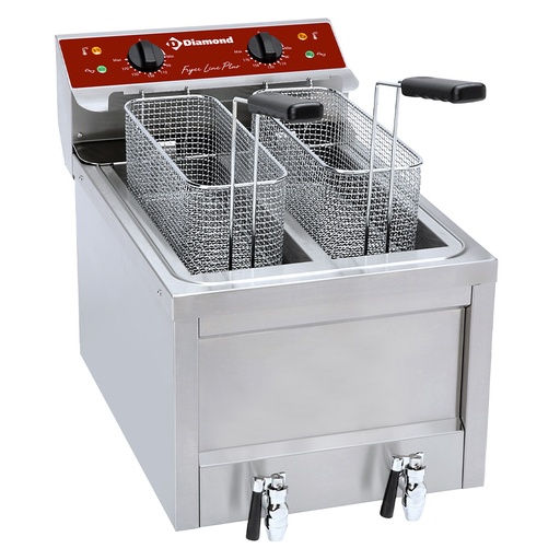 [11683] FSM-2V5ET/S Friteuse électrique 2 x 8 Lit. - TOP