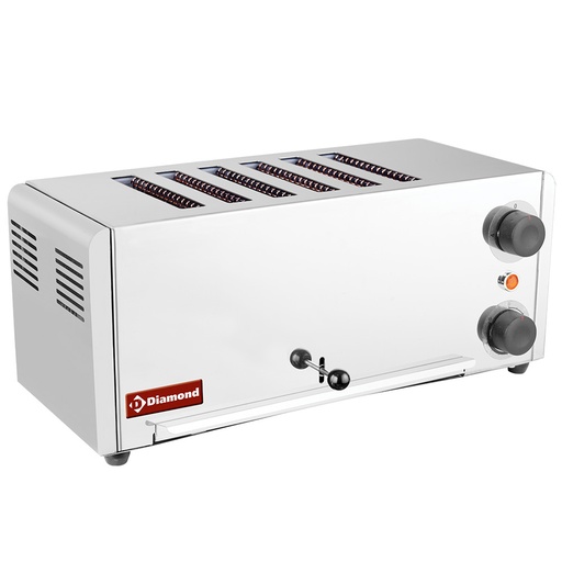 [11846] D6GP-XP Toaster (grille-pain) électrique 6 tranches - Acier inox.