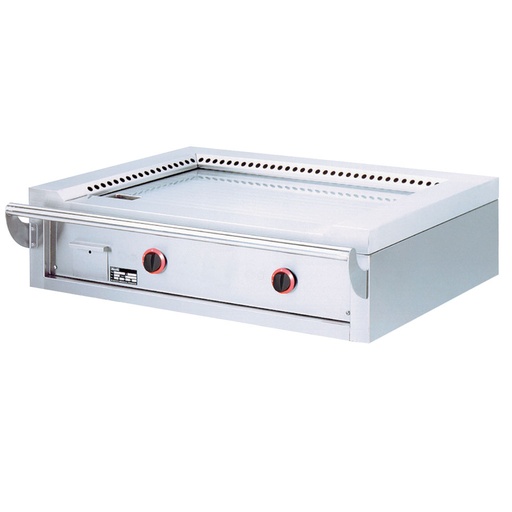 [12003] TPG2-12/T Plaque "Teppanyaki" gaz, 2 zones (2x 7 kW), de table -Top-