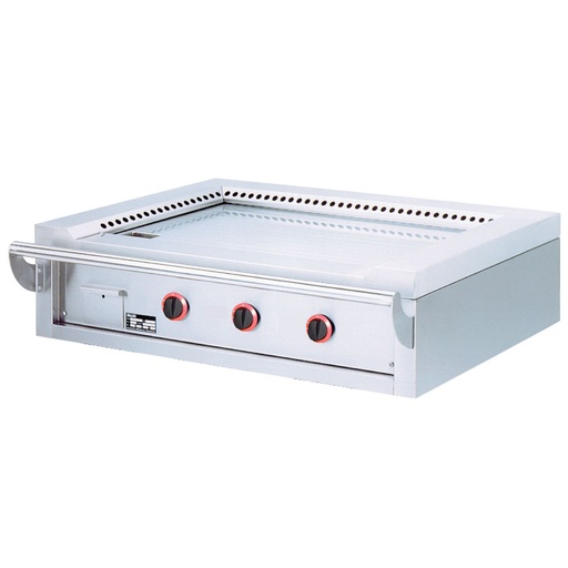 [12006] TPG3-15/T Plaque "Teppanyaki" gaz, 3 zones (3x 7 kW), de table -Top-