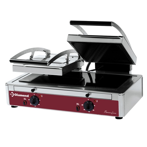 [12025] WR-LGVE-62 Grill Panini DOUBLE vitrocéramique