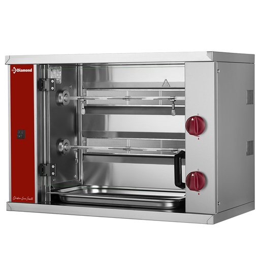 [12031] WR-RVGS-G2 Rôtissoire à poulets gaz, 2 broches (6 poulets) SMALL