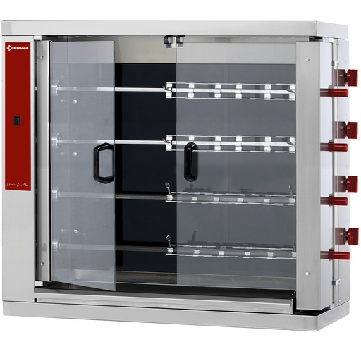 [12054] RVE/4C-CM Rôtissoire électrique vitrocéramique, 4 broches (24 poulets)