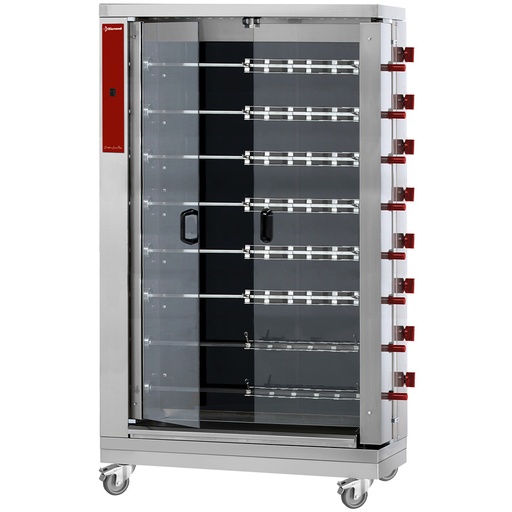 [12058] RVE/8C-CM Rôtissoire électrique vitrocéramique, 8 broches (48 poulets)