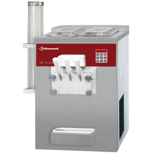 [12327] DST/2-15AG-230/3- Machine Soft Ice Cream, 2 parfums + panaché, 15 Kg/h, condenseur air