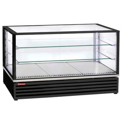 [12783] VRDG-B1-R2 Vitrine réfrigérée EN ou GN, ventilée, 3 niv., NOIRE