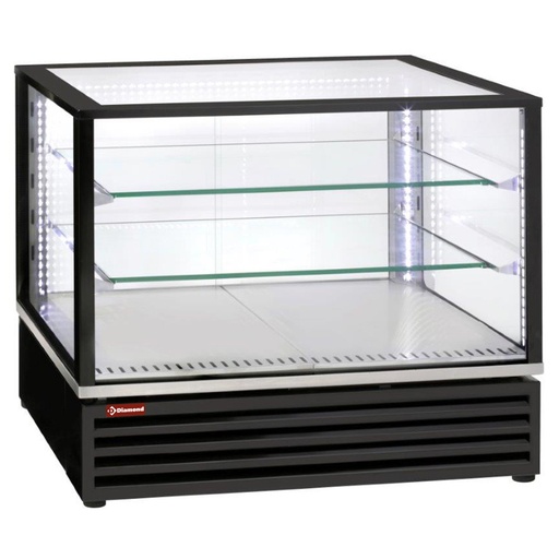 [12784] VRDP-B1-R2 Vitrine réfrigérée EN ou GN, ventilée, 3 niv., NOIRE