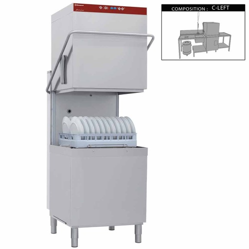 [12993] DCR37/6-AC/C-S Lave-vaisselle à capot complet, compose de :