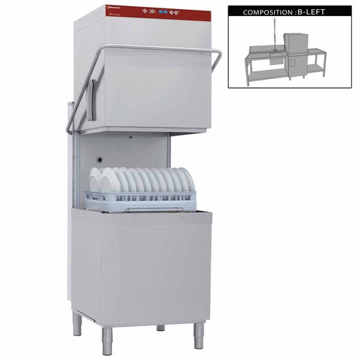 [12995] DCR37/6-AC/B-S Lave-vaisselle à capot complet, compose de :