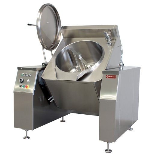 [13336] EXB/200I Marmite basculante électrique avec mélangeur 200 L., chauffage indirect