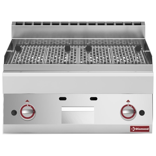 [13533] G65/GPL7T-N Grill pierre de lave gaz, grille de cuisson en fonte -Top-