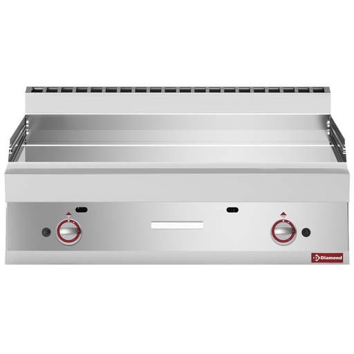 [13599] G65/PLCD10T-N Plaque de cuisson gaz EXTRA-LARGE, surface lisse, chromé