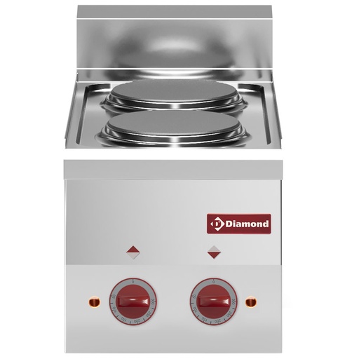 [13912] E60/2P3T-N Cuisinière électrique 2 plaques -Top-