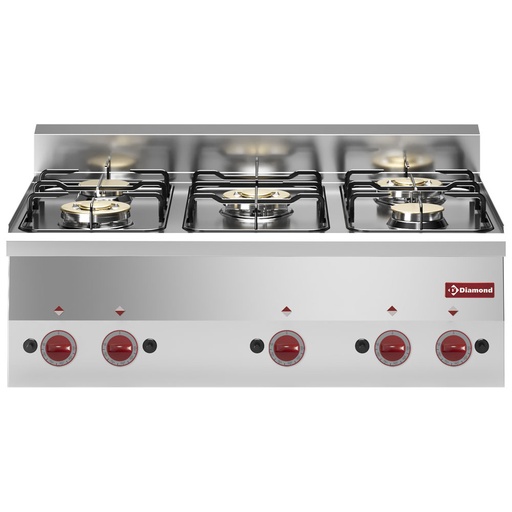 [13941] G60/5F9T-N Cuisinière 5 feux gaz -Top-
