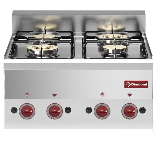 [13942] G60/4F6T-N Cuisinière 4 feux gaz -Top-