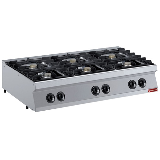 [14110] G17/6F12T-N Cuisinière 6 feux gaz, Bruleurs 6x 5,5 kW -TOP -