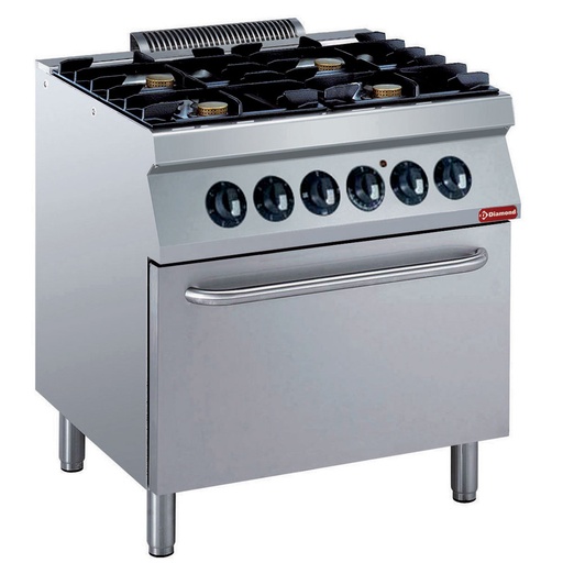 [14112] G17/4BFE8-N Fourneau 4 feux 5,5 kW, four électrique GN 2/1