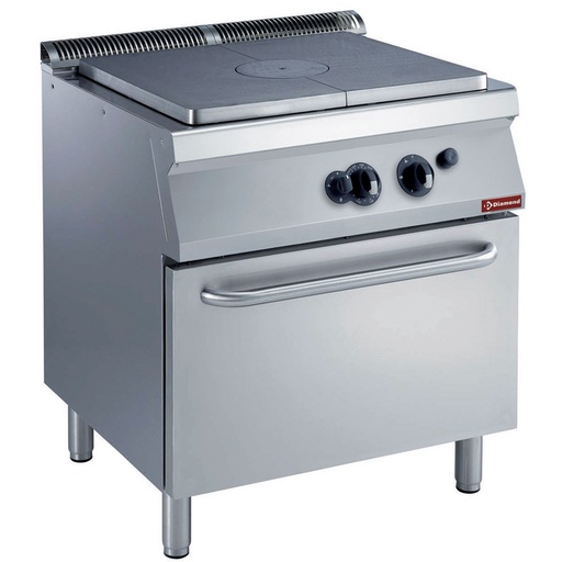 [14130] G17/TF8-N Fourneau taque coup de feu, four gaz GN 2/1