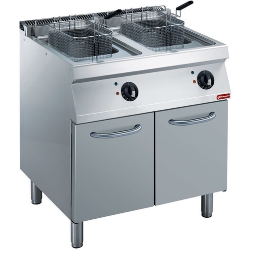 [14241] E17/F28A8-N Friteuse électrique 2x 14 litres, sur armoire