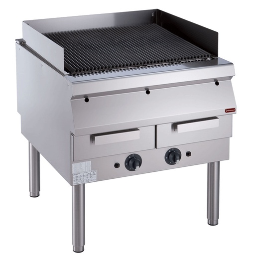 [14445] G22/GPLP8-N Grill vapeur, grille en fonte, sur piétement