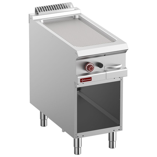 [14717] G9/PRA4-N Plaque de cuisson rainurée gaz module 1/2, armoire ouverte