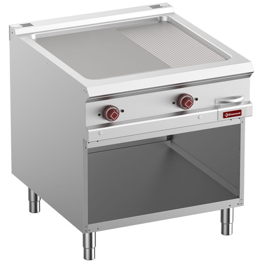 [14753] E9/PMA8-N Plaque de cuisson 2/3 lisse & 1/3 rainurée électrique module 1/1, armoire ouverte