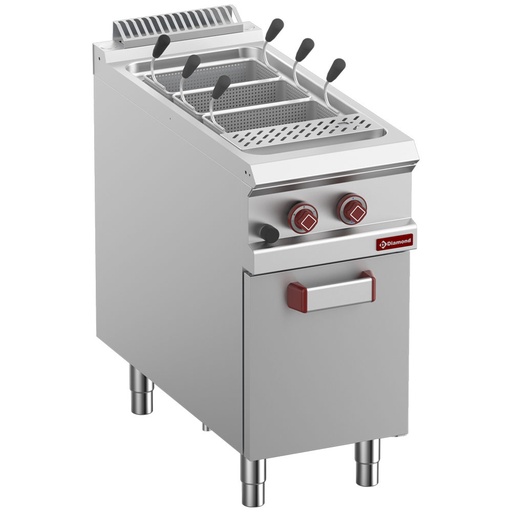 [14775] G9/CPA4-N Cuiseur à pâtes gaz, 1 cuve 40 lit. sur meuble fermé (s/paniers)